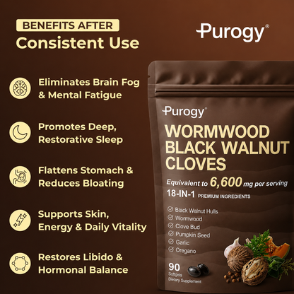 Wormwood Black Walnut Pumpkin Seed & Clove Softgels